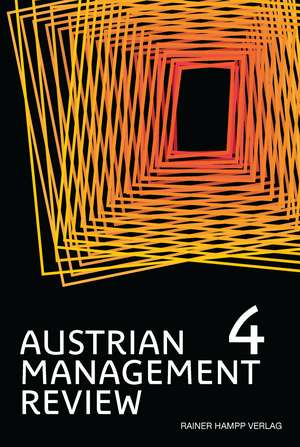 AUSTRIAN MANAGEMENT REVIEW, Volume 4(1) de Wolfgang H. Güttel