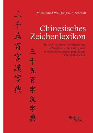 Chinesisches Zeichenlexikon. Die 3500 häufigsten Schriftzeichen in Aussprache, Bedeutung und Schreibung mit einem praktischen Schreibübungsteil de Muhammad Wolfgang G. A. Schmidt