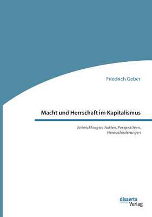 Macht Und Herrschaft Im Kapitalismus. Entwicklungen, Fakten, Perspektiven, Herausforderungen de Friedrich Geber