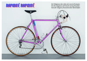 Rapidité Rapidité: On the elegance of French racing bicycles de Niels Schubert