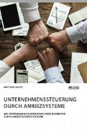 Unternehmenssteuerung durch Anreizsysteme. Wie Unternehmen die Motivation ihrer Mitarbeiter durch Anreize effektiv steigern de Matthias Dachs