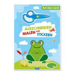 Trötsch Bastelbuch mit Schere Ausschneiden, Malen und Stickern Auf dem Land de Trötsch Verlag GmbH & Co.KG