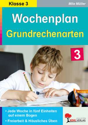 Wochenplan Grundrechenarten / Klasse 3 de Mila Müller