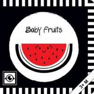 Baby Fruits: Kontrastbuch für Babys mit Öffnungen · kontrastreiche Bilder angepasst an Babyaugen · Schwarz Weiß Primärfarben Buch für Neugeborene · Mein erstes Bilderbuch · Montessori Buch de Agnieszka Sawczyn