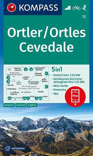 KOMPASS Wanderkarte Ortler/Ortles, Cevedale de Kompass-Karten Gmbh