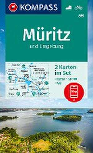 KOMPASS Wanderkarten-Set 855 Müritz und Umgebung (2 Karten) 1:50.000 de KOMPASS-Karten GmbH