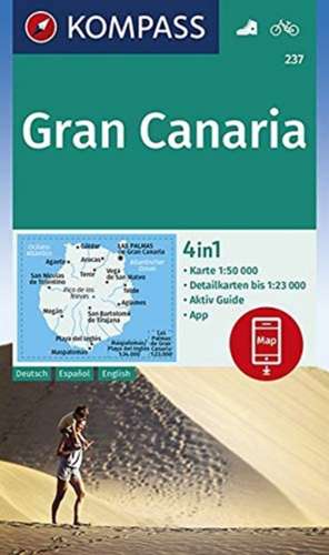 KOMPASS Wanderkarte 237 Gran Canaria 1:50.000 de Kompass-Karten Gmbh