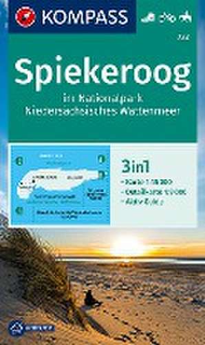 KOMPASS Wanderkarte 732 Spiekeroog im Nationalpark NIedersächsisches Wattenmeer 1:15.000 de KOMPASS-Karten GmbH