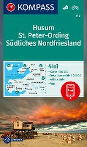 KOMPASS Wanderkarte 712 Husum, St. Peter-Ording, Südliches Nordfriesland 1:50.000 de KOMPASS-Karten GmbH