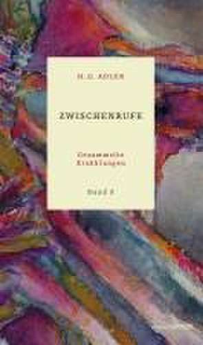 Zwischenrufe de H. G. Adler