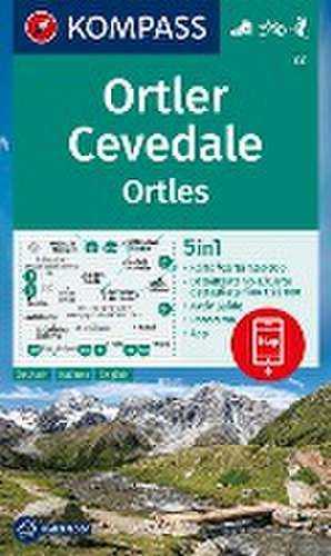 KOMPASS Wanderkarte 72 Ortler/Ortles, Cevedale 1:50.000 de KOMPASS-Karten GmbH