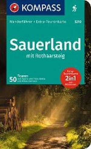 KOMPASS Wanderführer Sauerland mit Rothaarsteig, 50 Touren mit Extra-Tourenkarte de Thilo Behla