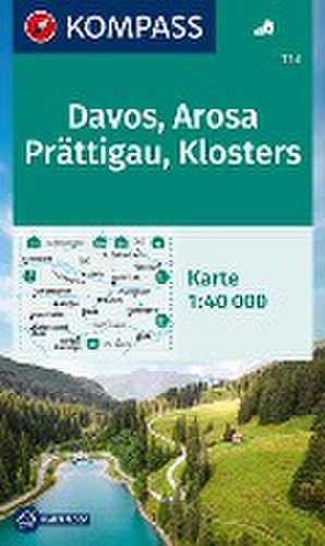 KOMPASS Wanderkarte 113 Davos, Arosa, Prättigau, Klosters 1:40.000 de KOMPASS-Karten GmbH