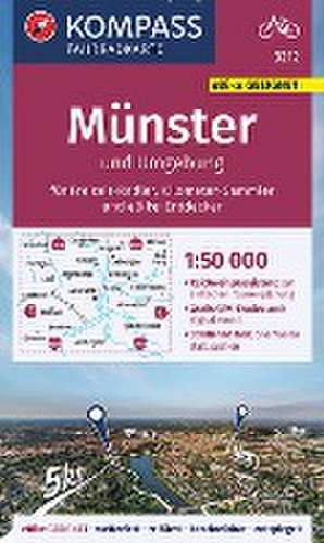 KOMPASS Fahrradkarte 3212 Münster und Umgebung mit Knotenpunkten 1:50.000