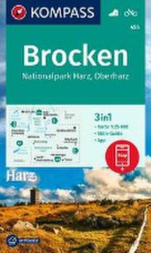 KOMPASS Wanderkarte 455 Brocken, Nationalpark Harz, Oberharz 1:25.000