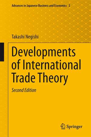 Developments of International Trade Theory de Takashi Negishi