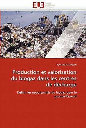 Production et valorisation du biogaz dans les centres de décharge de Fernanda Schiesari