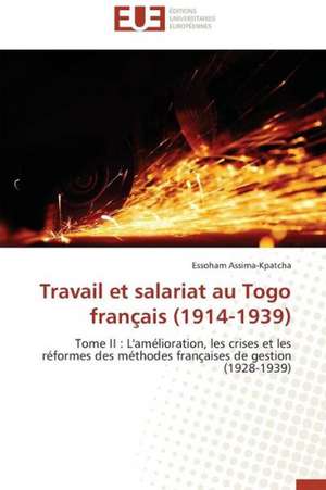 Travail Et Salariat Au Togo Francais (1914-1939): Le Cas Espagnol de Essoham Assima-Kpatcha