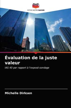 Évaluation de la juste valeur de Michelle Dirksen