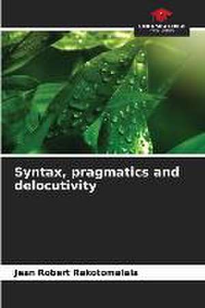 Syntax, pragmatics and delocutivity de Jean Robert Rakotomalala