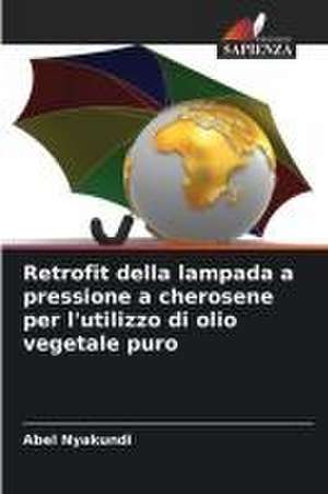 Retrofit della lampada a pressione a cherosene per l'utilizzo di olio vegetale puro de Abel Nyakundi