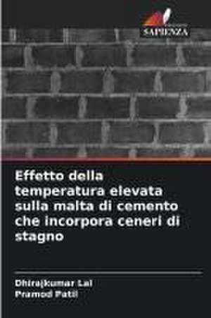 Effetto della temperatura elevata sulla malta di cemento che incorpora ceneri di stagno de Dhirajkumar Lal