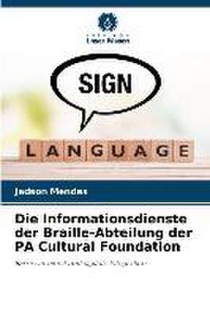 Die Informationsdienste der Braille-Abteilung der PA Cultural Foundation de Jadson Mendes