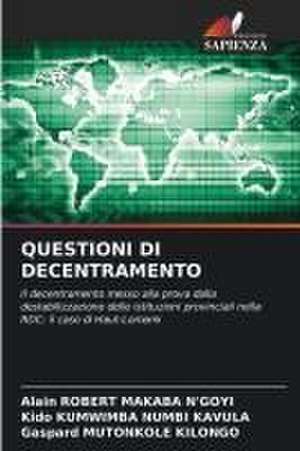 QUESTIONI DI DECENTRAMENTO de Alain Robert Makaba N'Goyi