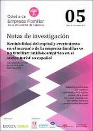 Rentabilidad del capital y crecimiento en el mercado de la empresa familiar vs no familiar : análisis empírico en el sector turístico español de César . . . Camisón Zornoza