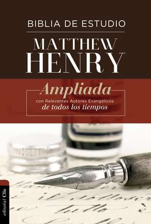 RVR Biblia de Estudio Matthew Henry, Tapa Dura de Matthew Henry