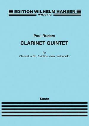 Clarinet Quintet: For Clarinet, 2 Violins, Viola, Cello (Score) de Poul Ruders