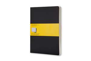 Moleskine Squared Cahier Xl - Black Cover (3 Set) de Moleskine