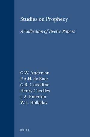 Studies on Prophecy: A Collection of Twelve Papers de G.W. Anderson