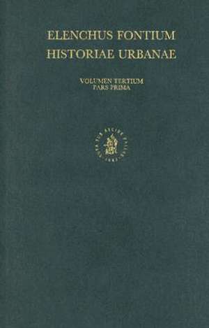 Elenchus Fontium Historiae Urbanae, Volume 3 Austria de Katzinger