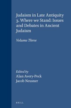 Judaism in Late Antiquity 3. Where we Stand: Issues and Debates in Ancient Judaism: Volume Three de Alan Avery-Peck