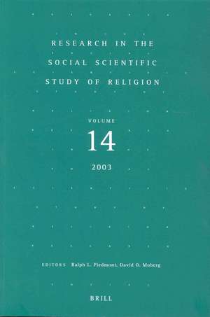 Research in the Social Scientific Study of Religion, Volume 14 de Ralph L. Piedmont