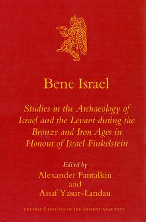 Bene Israel: Studies in the Archaeology of Israel and the Levant during the Bronze and Iron Ages in Honour of Israel Finkelstein de Alexander Fantalkin