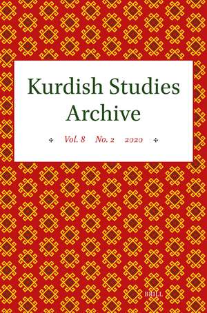 Kurdish Studies Archive: Vol. 8 No. 2 2020 de Martin van Bruinessen