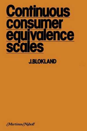 Continuous Consumer Equivalence Scales: Item-specific effects of age and sex of household members in the budget allocation model de J. Blokland