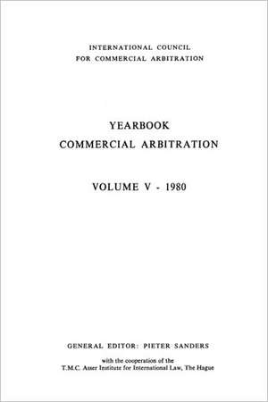 Yearbook Commercial Arbitration de Pieter Sanders