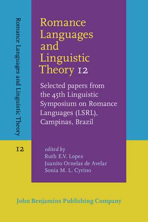 Romance Languages and Linguistic Theory 12