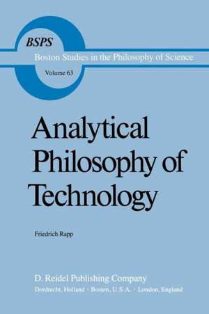 Analytical Philosophy of Technology de F. Rapp