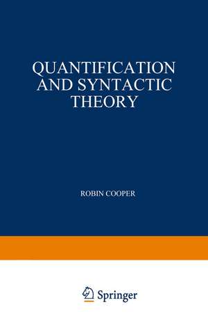 Quantification and Syntactic Theory de R. Cooper