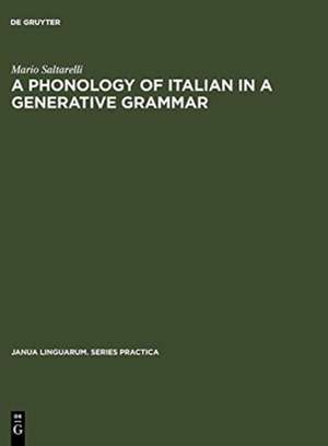 A Phonology of Italian in a Generative Grammar de Mario Saltarelli