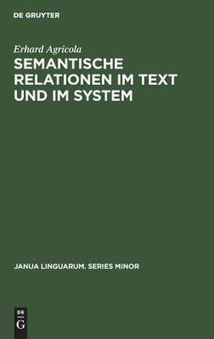 Semantische Relationen im Text und im System de Erhard Agricola