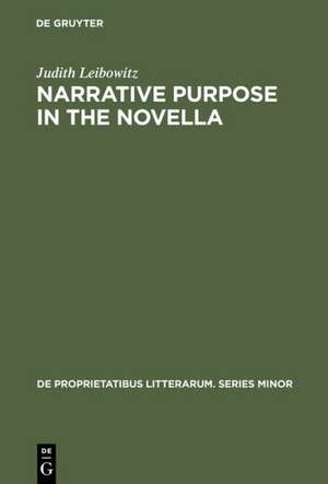 Narrative Purpose in the Novella de Judith Leibowitz