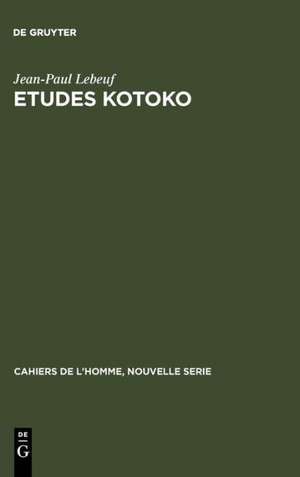 Etudes kotoko de Jean-Paul Lebeuf