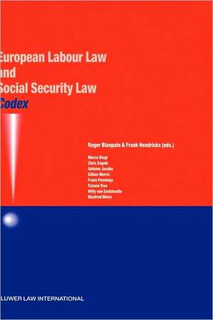 Codex: European Labour Law and Social Security Law de Roger Blanpain