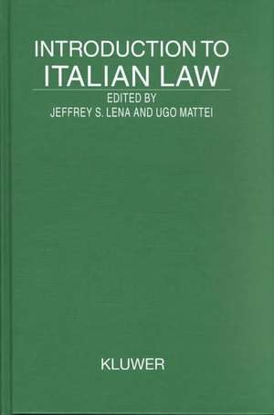 Introduction to Italian Law de Jeffrey S. Lena