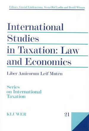 International Studies in Taxation: Law and Economics de Gustaf Lindencrona